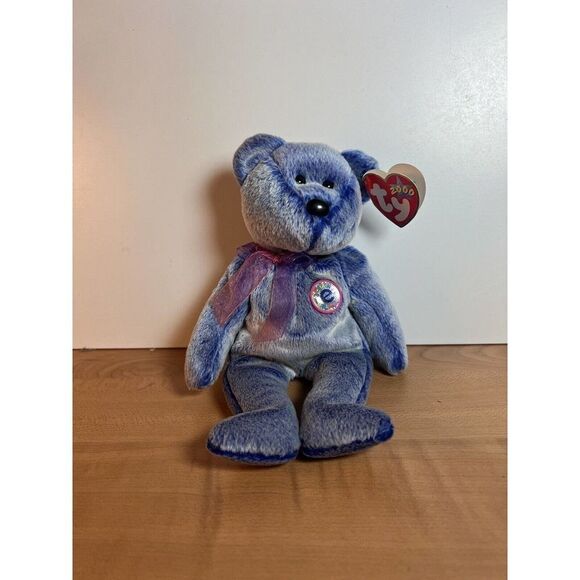 RETIRED 2000 TY Beanie Babies PERIWINKLE E-Bear Online Exclusive Collectible - Picture 1 of 9